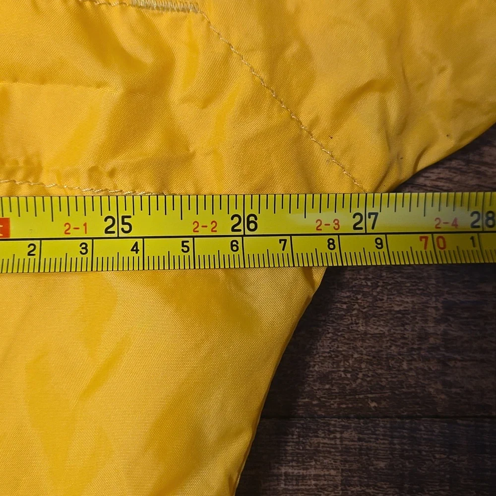 Eddie Bauer Yellow Packable Parka Gorpcore Outdoor Utility Hooded Y2k Nylon M - Picture 5 of 9